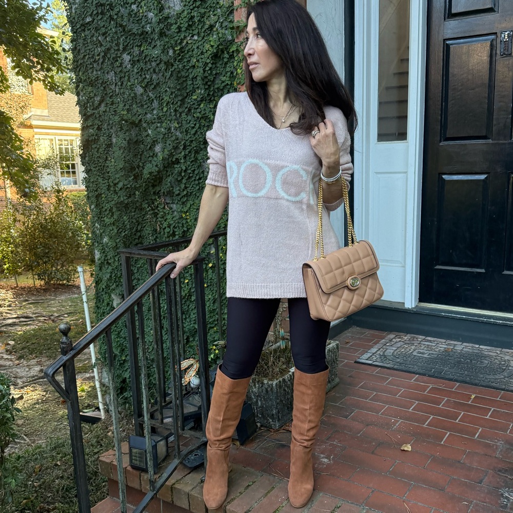 MADE IN ITALY Pink Sweater Rock